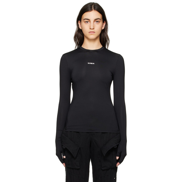  Bonbom Black Biker Long Sleeve T-shirt 