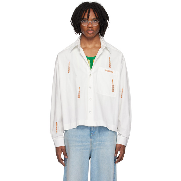  Bonsai White Beaded Shirt 