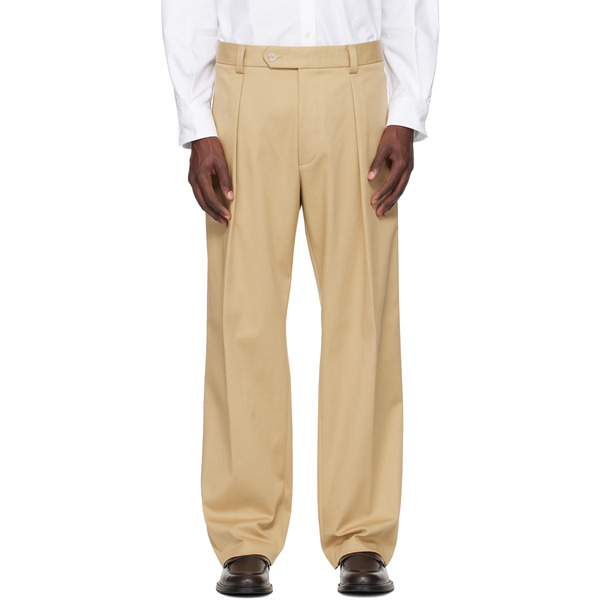  Boss Beige Beckham Edition Stretch Cotton Trousers 