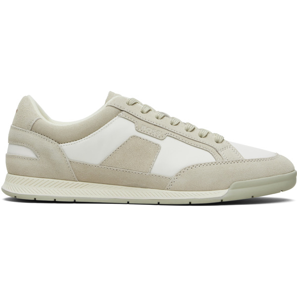  Boss Beige Satin Low Sneakers 