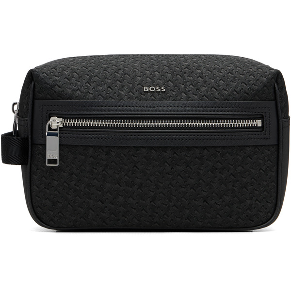  Boss Black Bonded Leather Toiletry Bag 