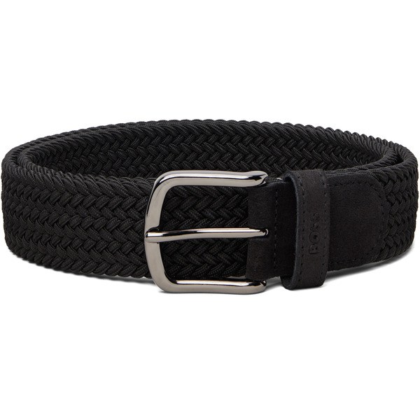  Boss Black Braided Logo Belt 