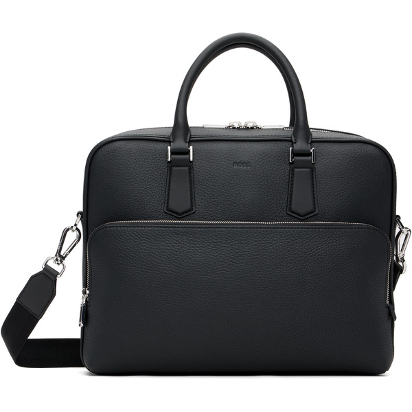  Boss Black Embossed Logo Document Briefcase 