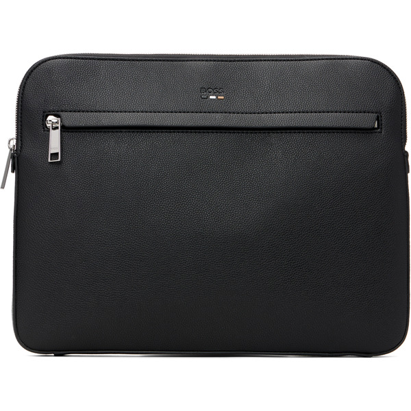  Boss Black Embossed-logo Laptop Bag 