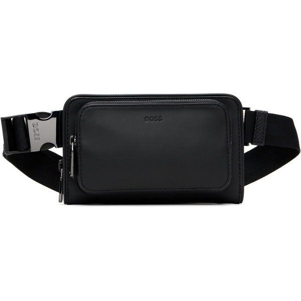  Boss Black Leather Fanny Pack 