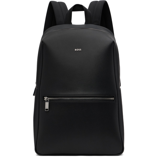  Boss Black Logo Hardware Grained-leather Backpack 