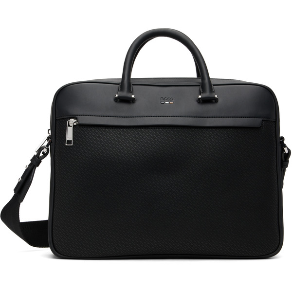  Boss Black Monogram Print Document Briefcase 