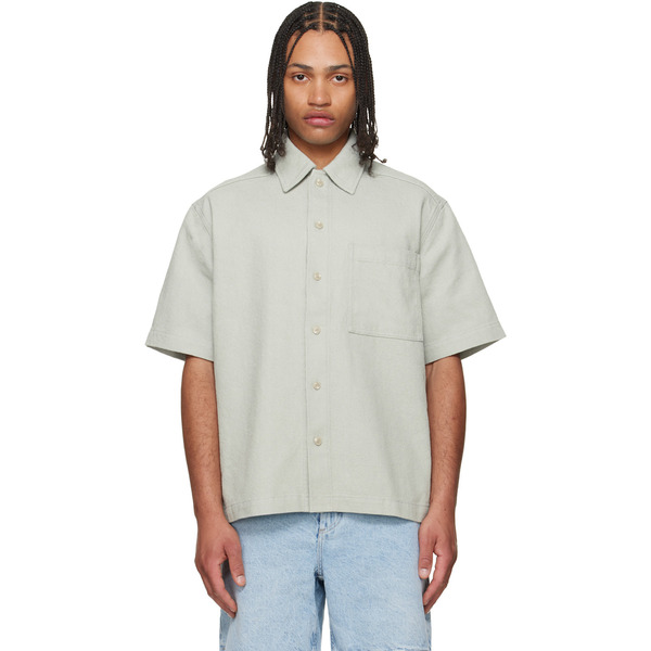  Boss Blue Broken Twill Denim Shirt 