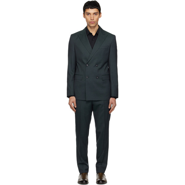  Boss Gray Slim-fit Virgin Wool Suit 