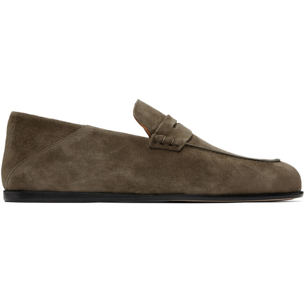  Boss Khaki Beckham Edition Suede Penny Loafers 