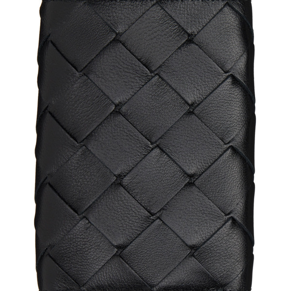  Bottega Veneta Black Tiny Trifold Wallet 