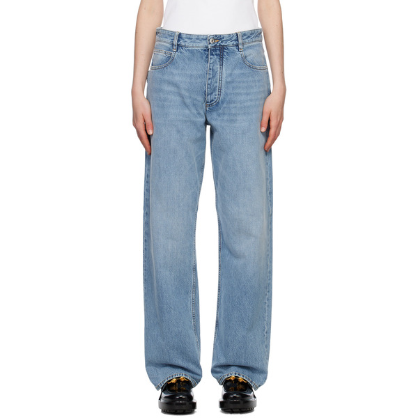  Bottega Veneta Blue Straight-leg Jeans 