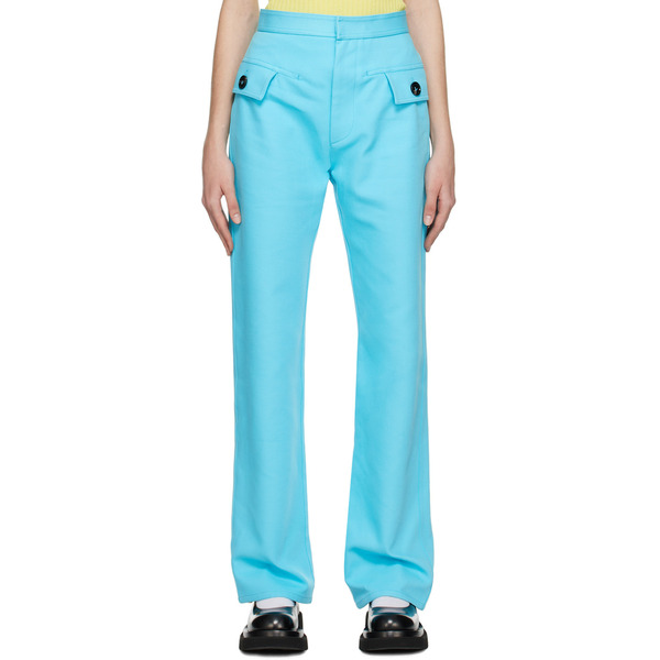  Bottega Veneta Blue Zip-fly Trousers 