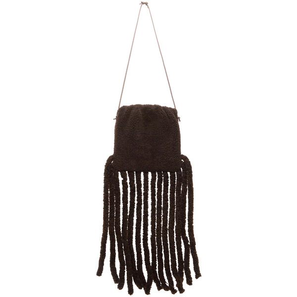  Bottega Veneta Brown Shearling 'the Fringe' Bag 