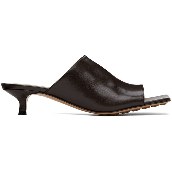  Bottega Veneta Brown Stretch Mule Sandals 