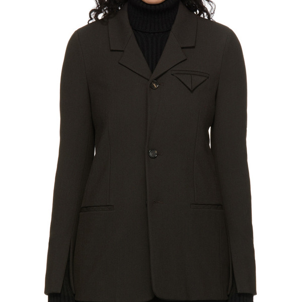  Bottega Veneta Brown Wool Twill Blazer 