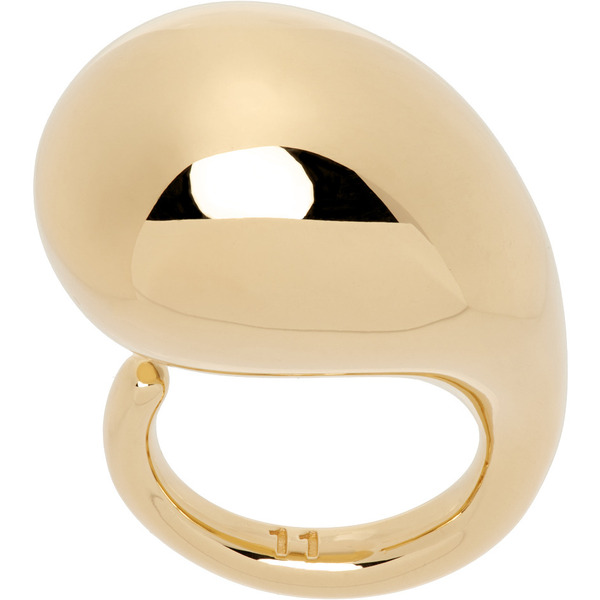  Bottega Veneta Gold Drop Ring 