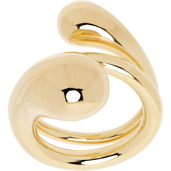  Bottega Veneta Gold Drop Ring 