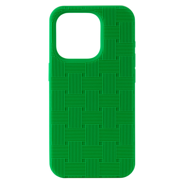  Bottega Veneta Green Intreccio Iphone 15 Pro Case 