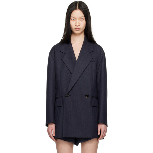  Bottega Veneta Navy Wool Blazer 