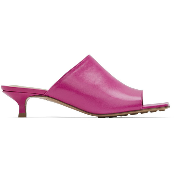  Bottega Veneta Pink Stretch Mules 