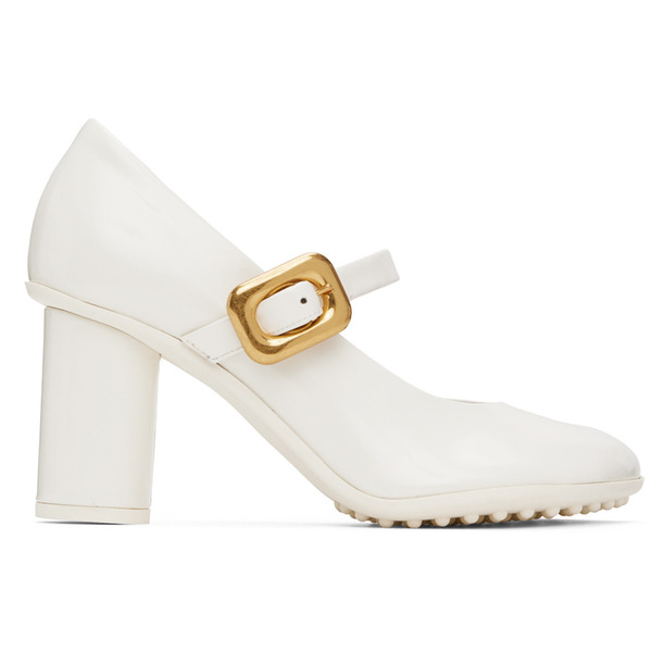  Bottega Veneta White Atomic Pumps 