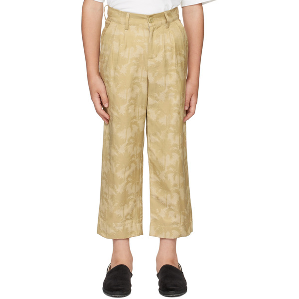  Bo(y)smans Kids Beige Palm Trousers 