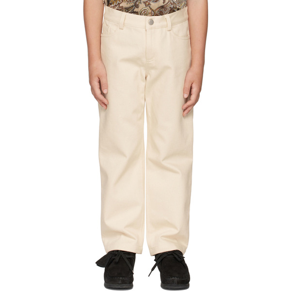  Bo(y)smans Kids Off-white Cotton Trousers 