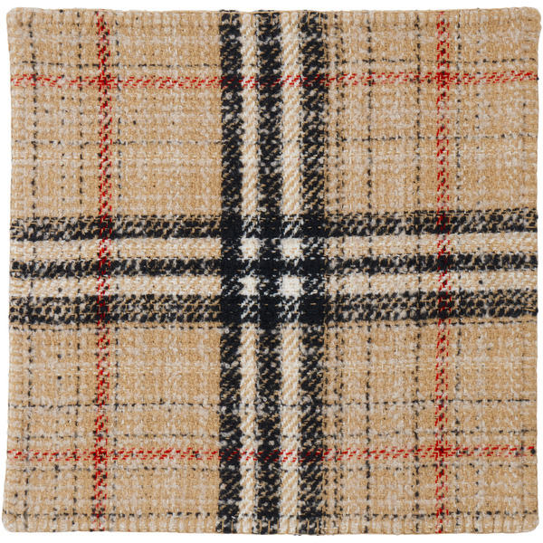  Burberry Beige Giant Check Tweed Cushion Cover 