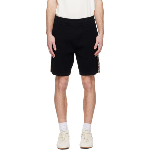  Burberry Black Check Trim Shorts 