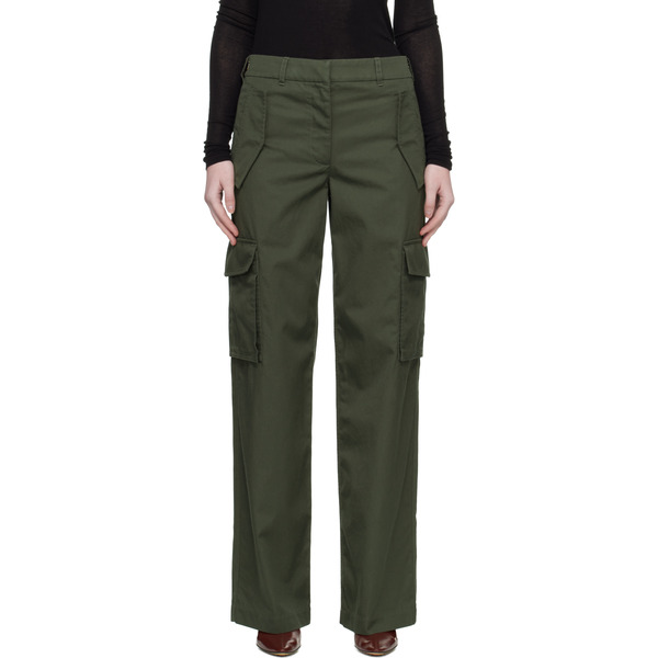  Burberry Khaki Check Trim Gabardine Cargo Pants 