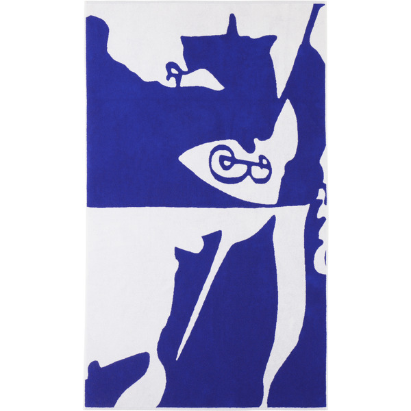  Burberry Navy & White Split Ekd Beach Towel 