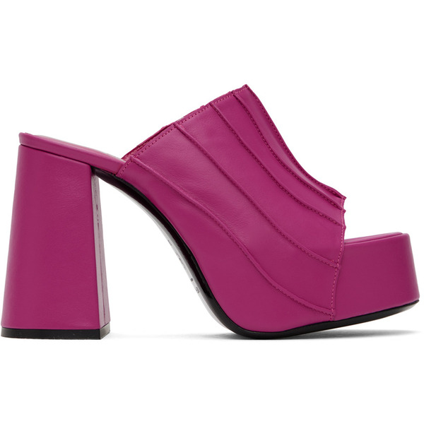 By Far Ssense Exclusive Pink Brad Heeled Sandals 