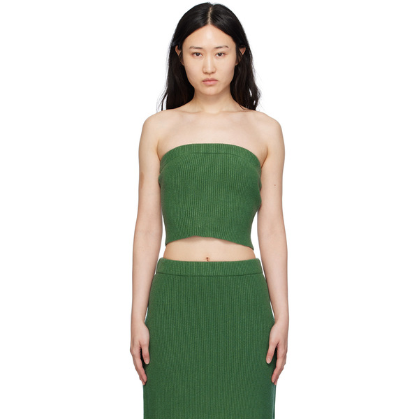  By Malene Birger Green Giovania Tank Top 
