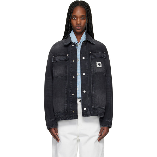  Carhartt Work In Progress Black Arctic Denim Jacket 