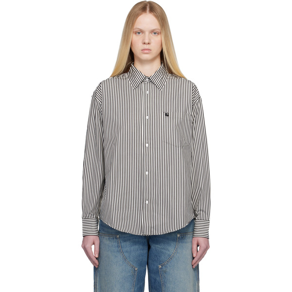  Carhartt Work In Progress Black & White Daldry Shirt 