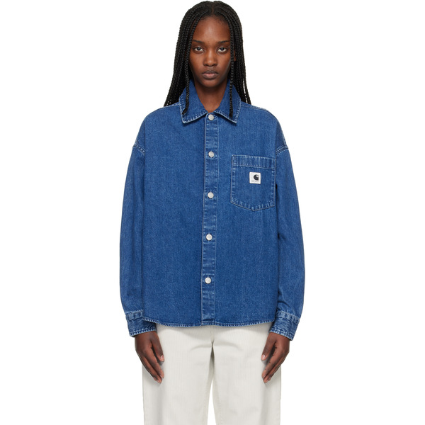  Carhartt Work In Progress Blue Alta Denim Shirt 