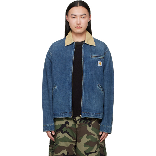  Carhartt Work In Progress Blue Og Detroit Denim Jacket 