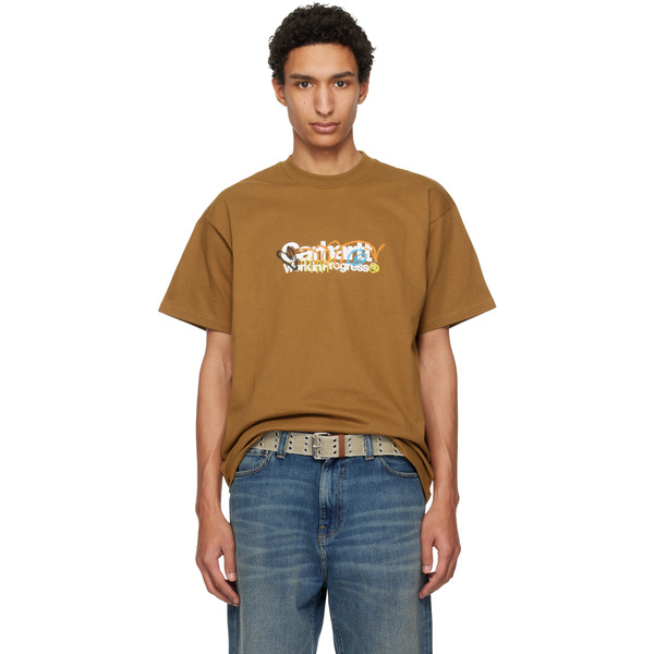  Carhartt Work In Progress Brown S/s Primary T-shirt 
