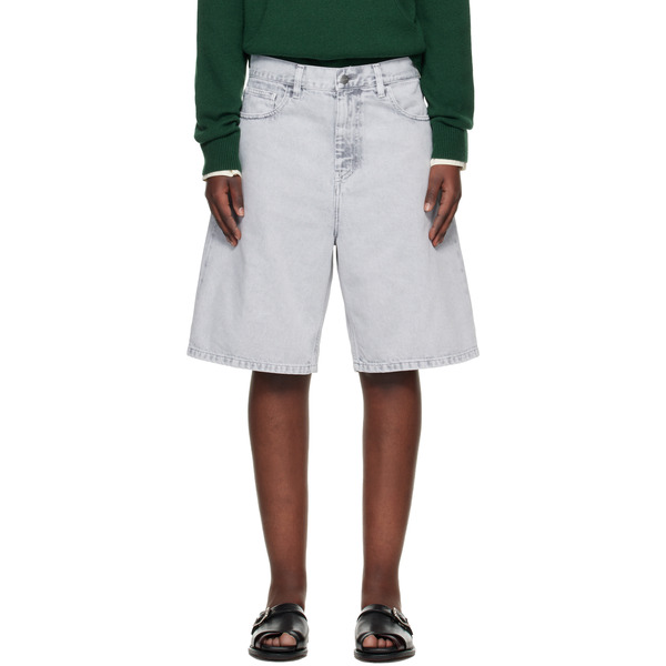  Carhartt Work In Progress Gray Brandon Denim Shorts 