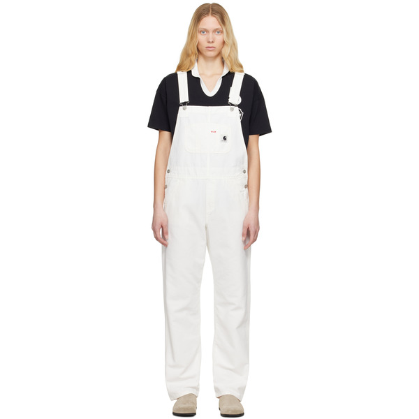  Carhartt Work In Progress Off-white Bib Straight Overalls 