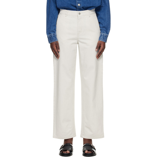  Carhartt Work In Progress Off-white Mercer Stripe Jeans 