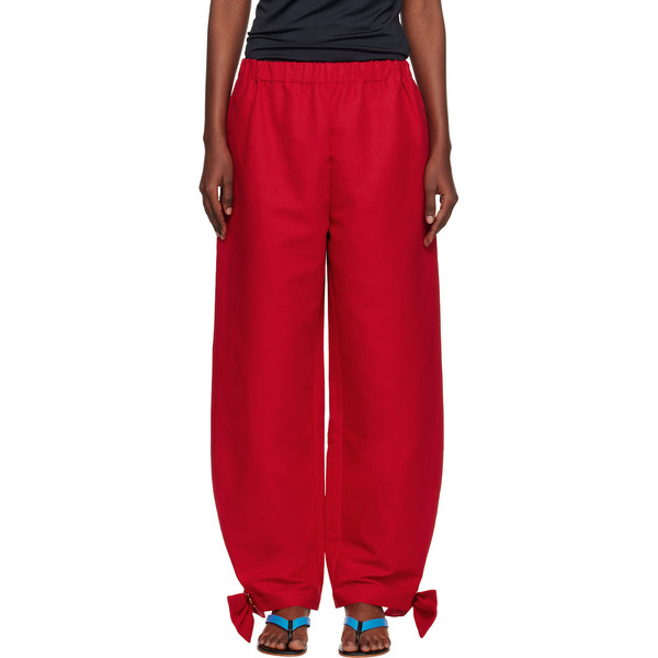  Caro Editions Red Coco With Bows Trousers 