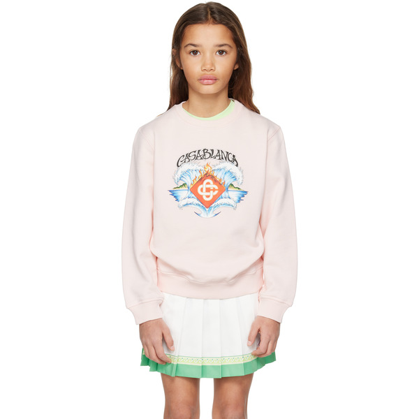  Casablanca Kids Pink Waves Sweatshirt 