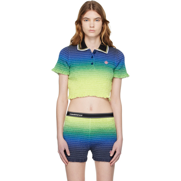  Casablanca Multicolor Gradient Short Sleeve Polo 