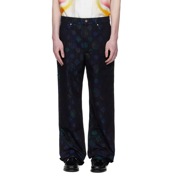  Casablanca Navy Heatmap Monogram Jeans 