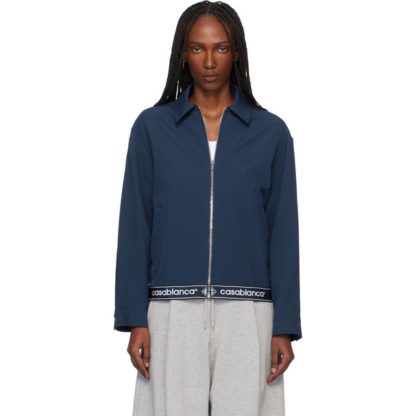  Casablanca Navy Wool Suit Jacket 