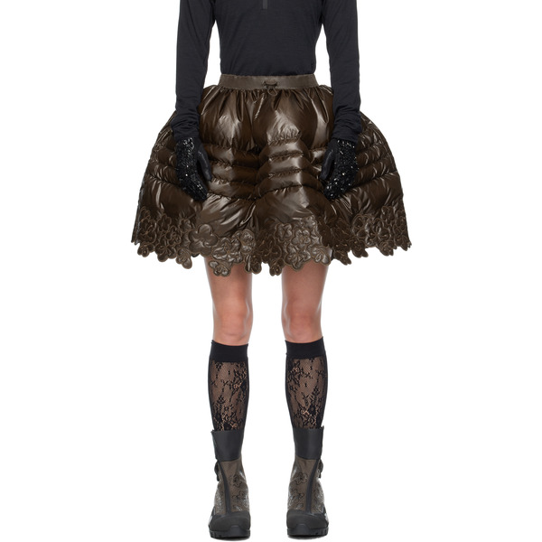  Cecilie Bahnsen Brown The North Face Edition Floral Down Miniskirt 