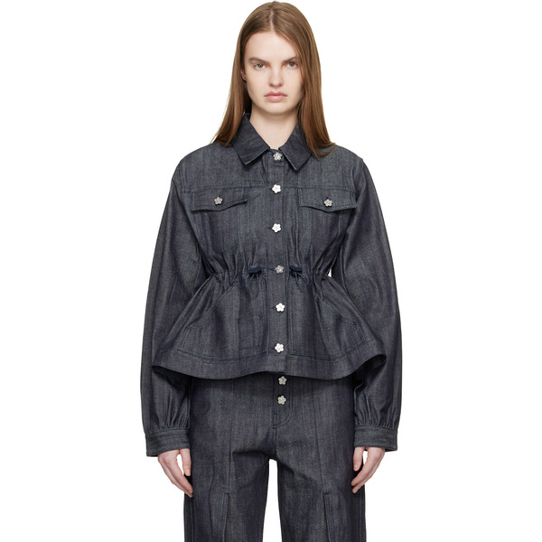  Cecilie Bahnsen Navy Cbcandida Denim Jacket 