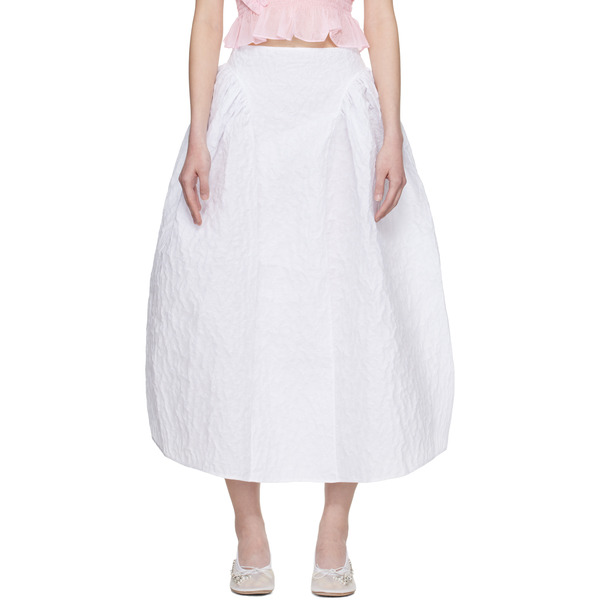  Cecilie Bahnsen White Cbfabiola Midi Skirt 